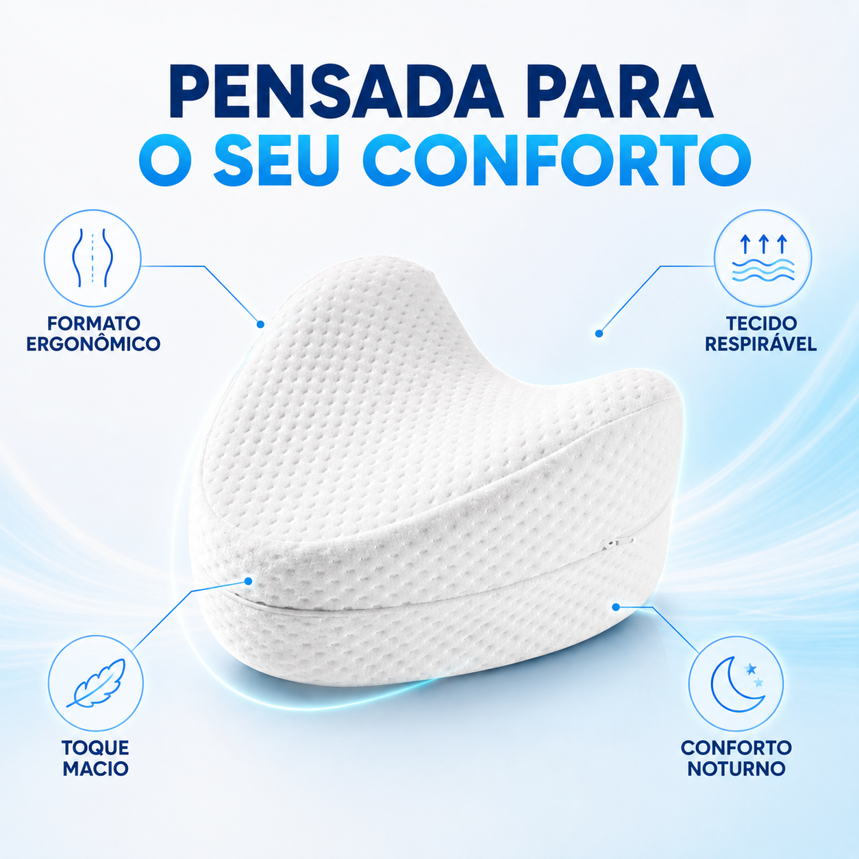 Almofada Ergonômica para Pernas e Joelhos