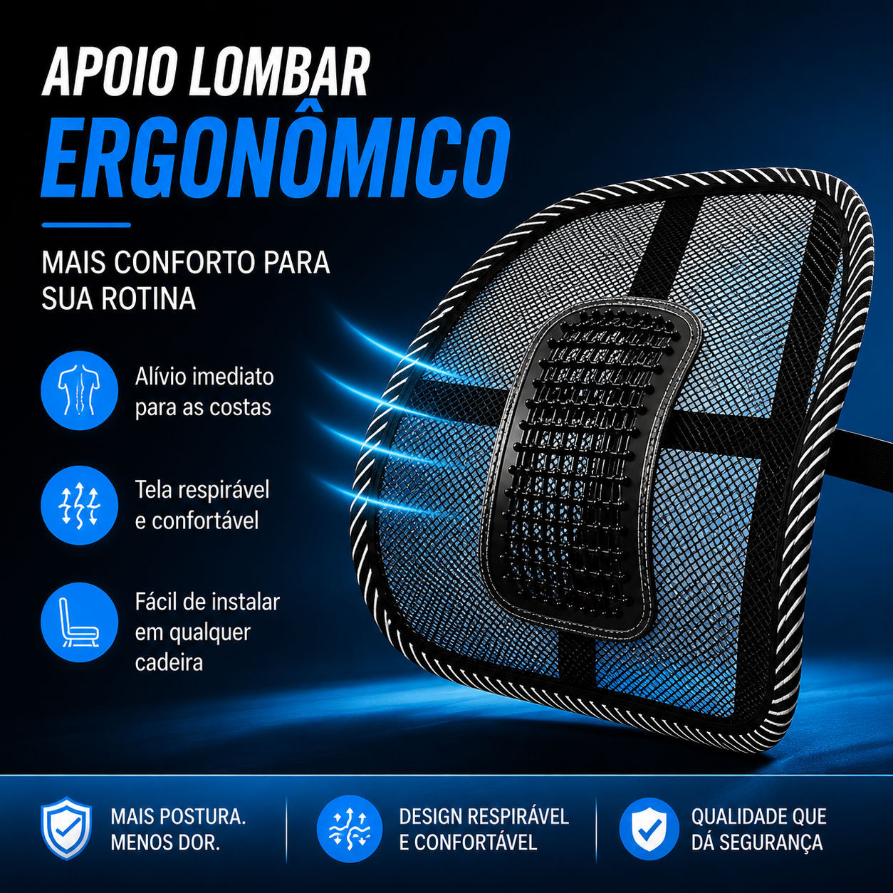 Encosto Lombar Ergonômico