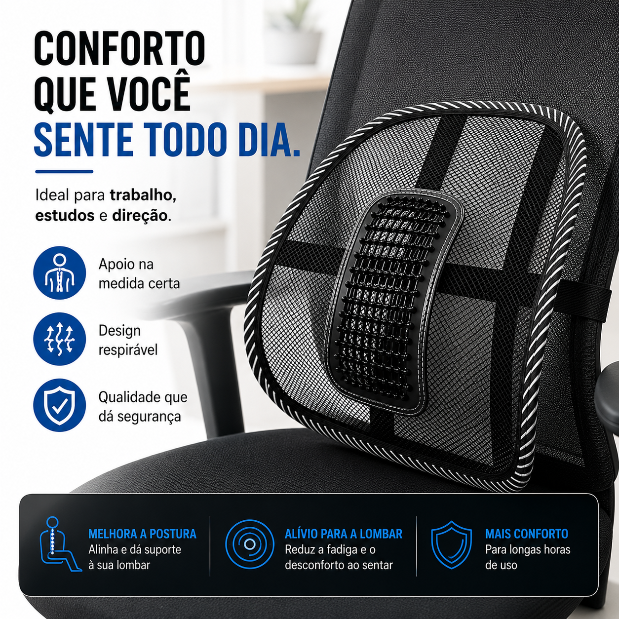 Encosto Lombar Ergonômico