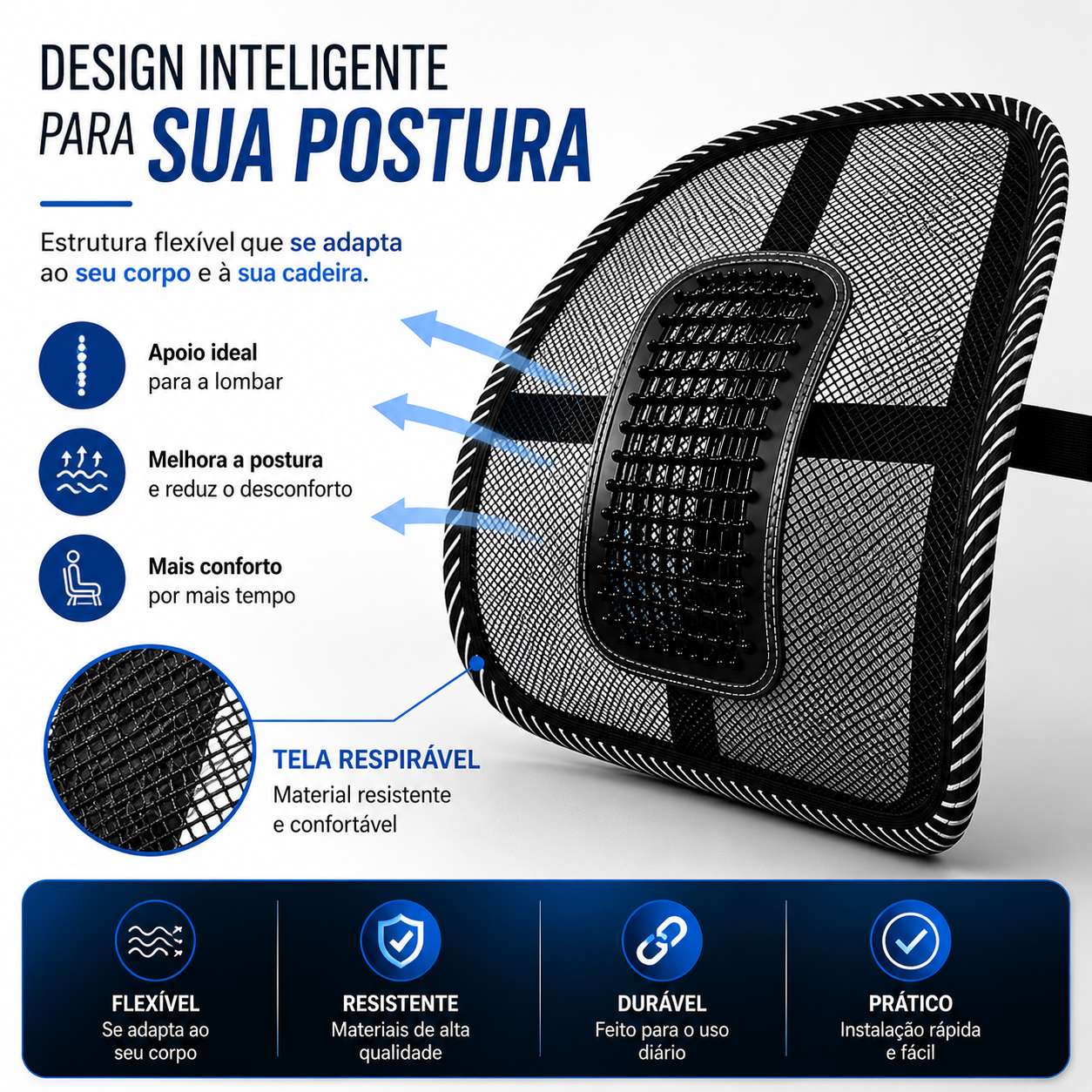 Encosto Lombar Ergonômico