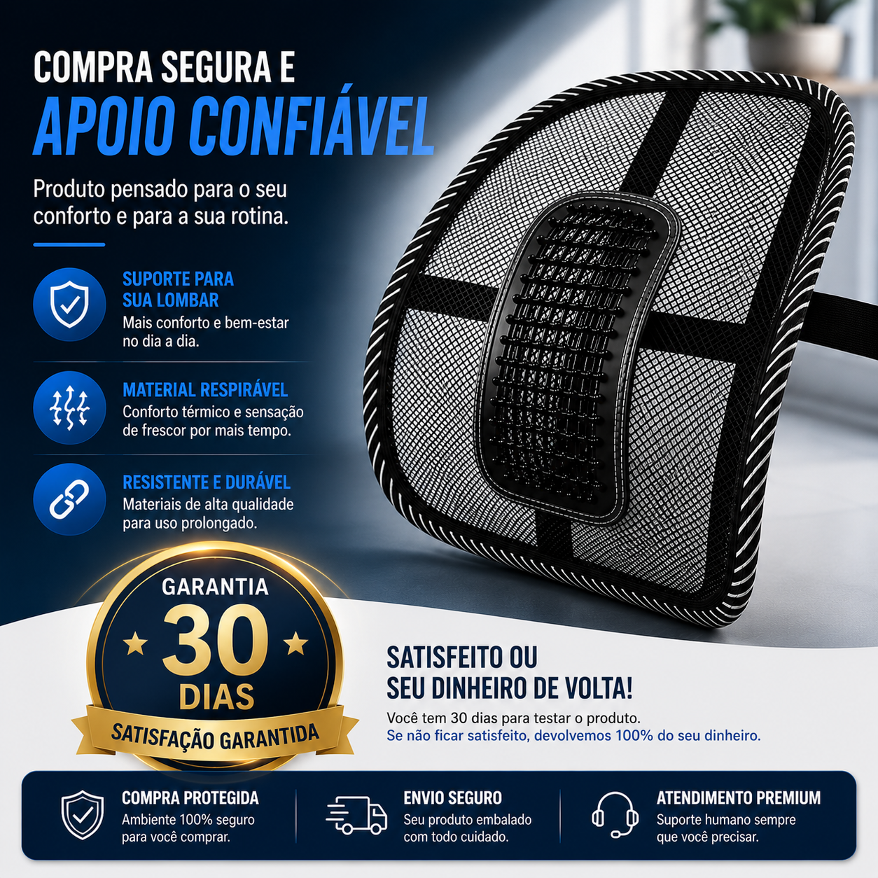 Encosto Lombar Ergonômico